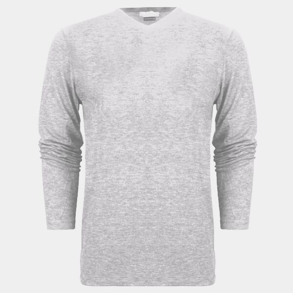 Unisex Long Sleeve V-Neck Tee Thumbnail