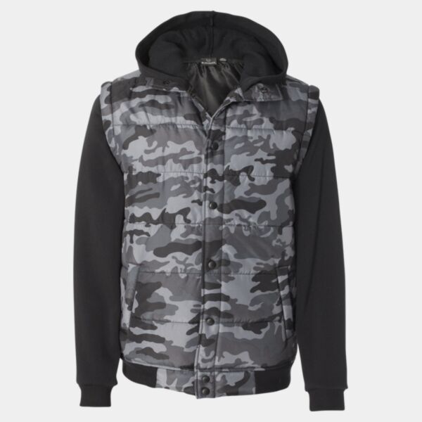 Men's Nylon Vest with Fleece Sleeves Thumbnail